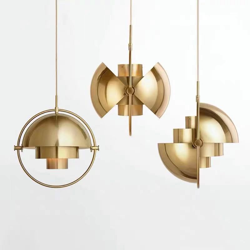 Round Metal Hanging Pendant Light Modern Style Suspension Pendant Light