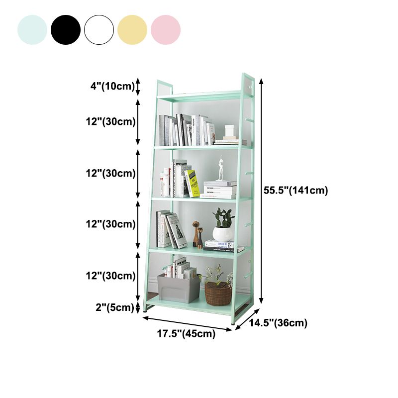 55.51"H Bookshelf Scandinavian Style Open Back Bookcase for Home Office