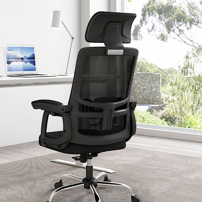 Mesh High Back Office Chair Contemporary Ergonomic Arms Chair with Headrest