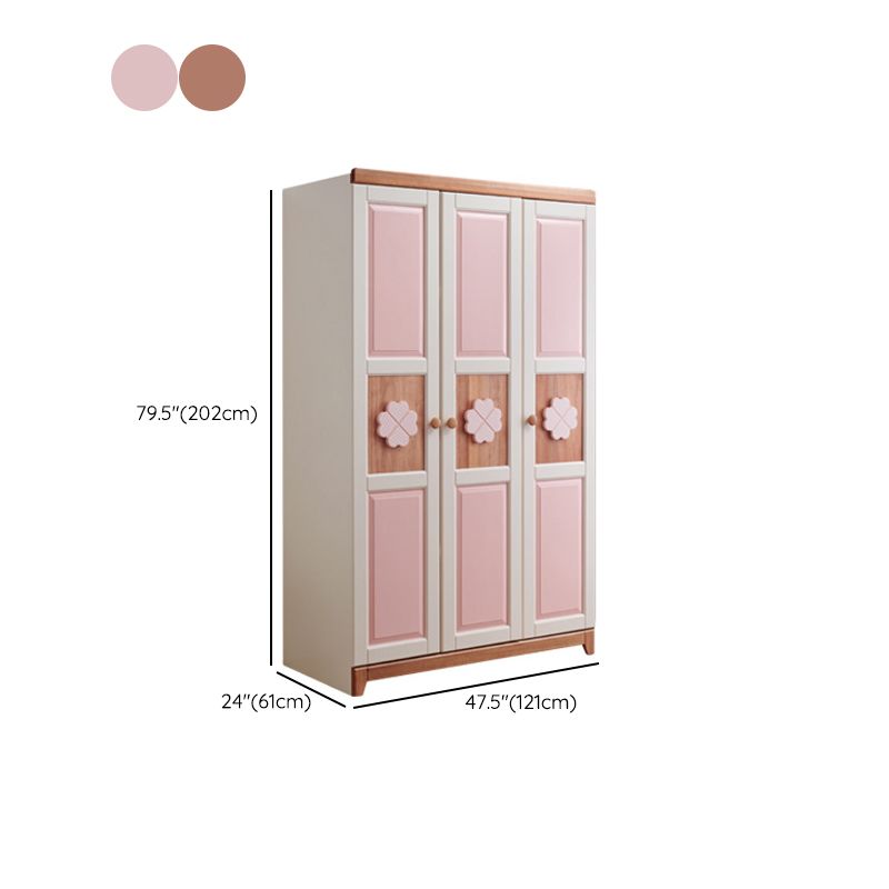 Solid Wood Bedroom Armoire with Garment Rod Modern Armoire Closet