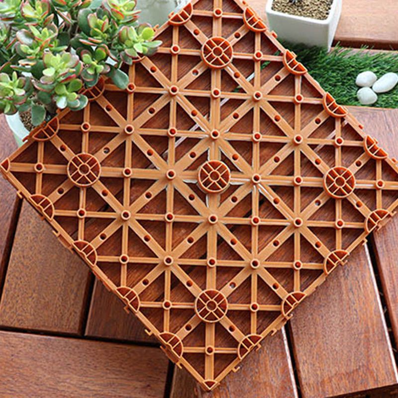 Classic Wood Deck Tiles Interlocking Composite Patio Flooring Tiles