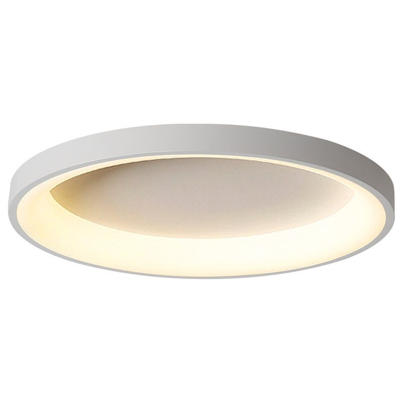 Single White Modernism LED Flush Mount Lighting Unique Ceiling Light for Bedroom