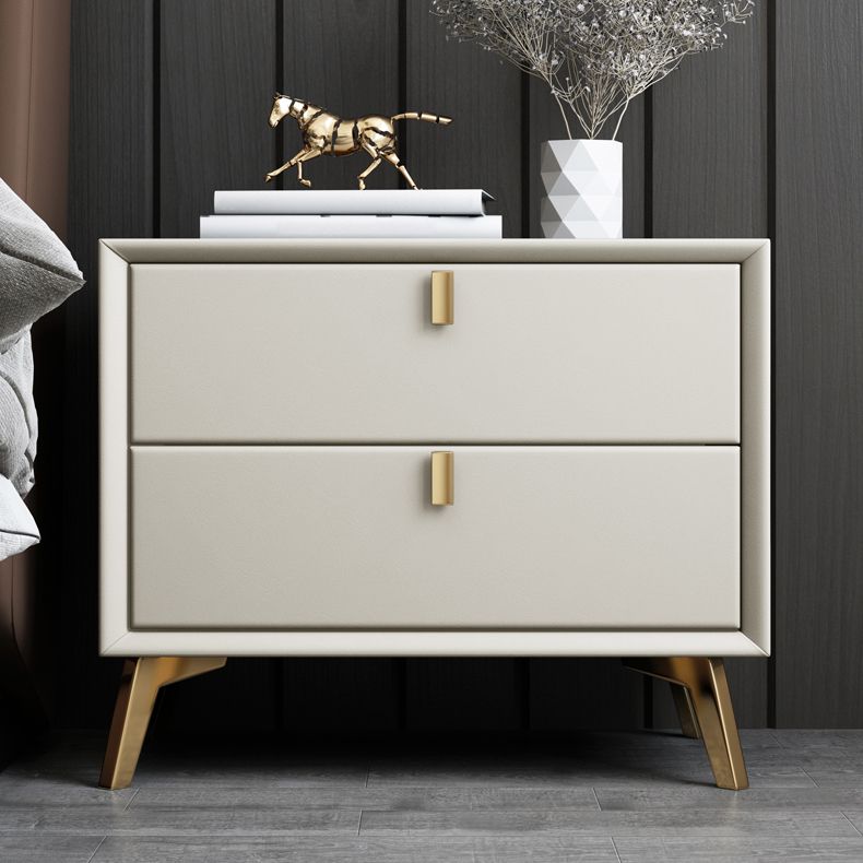 Two - Drawer Nightstand 18-inch Modern Solid Wood Bedside Cabinet