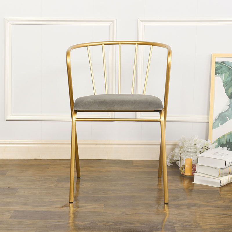 Scandinavian Windsor Back Armless Chairs Upholstered Side Chair