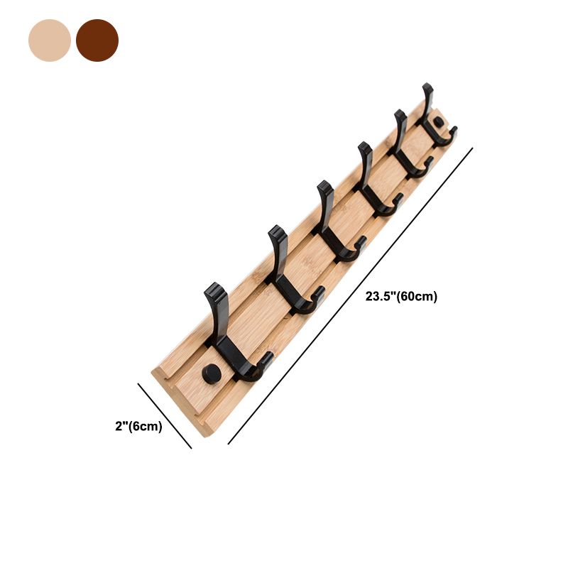 Contemporary Entryway Kit Wood Wall Mounted Double Prong Hooks Included Hall Stand