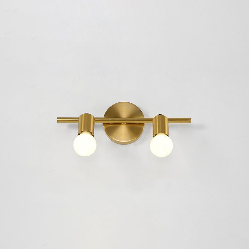 2/3/4-Light Bath Vanity Lighting Golden Metal Light for Bathroom