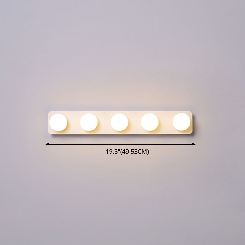 Moderno simple Mirror de tocador Bola LED LED Tono acrílico Ideas de iluminación de tocador de baño