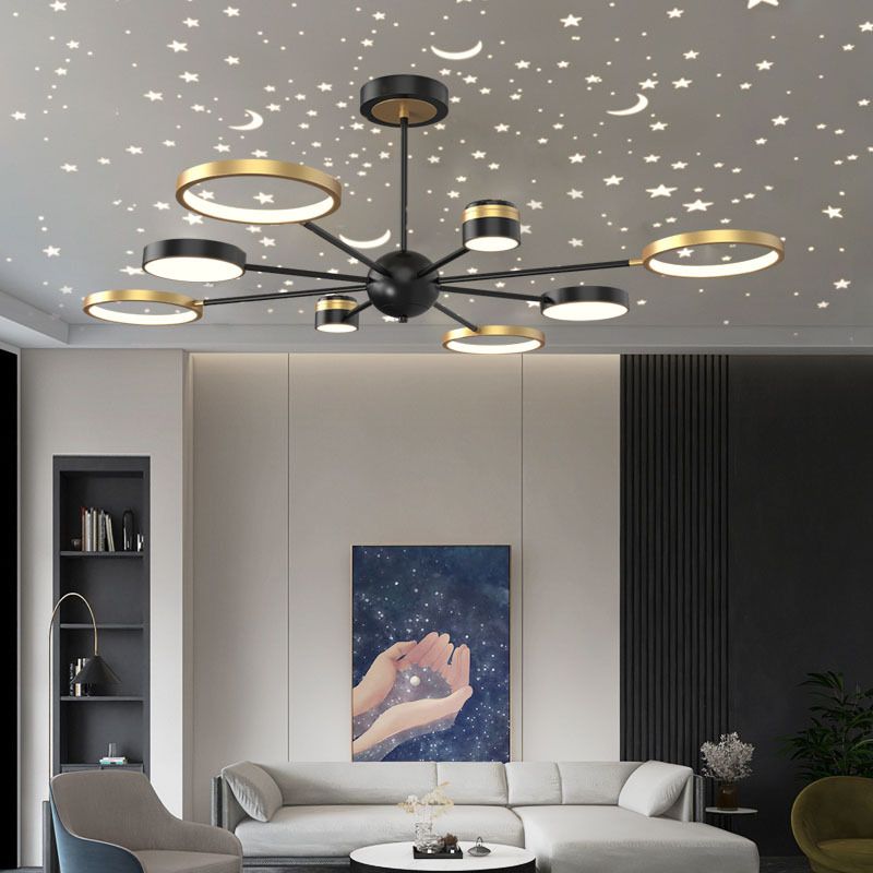 Éclairage de lustre à LED en métal Lumière de lustre moderne Light pour le salon