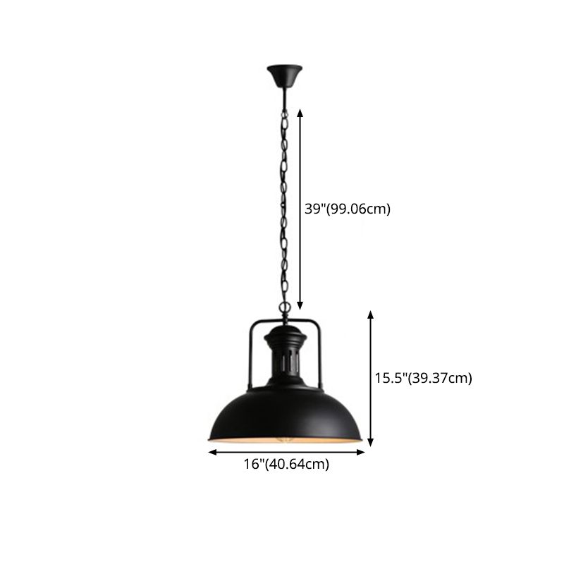 Pendant Lighting Fixture Farm Style Swivel Joint Metal Commercial Pendant Lighting