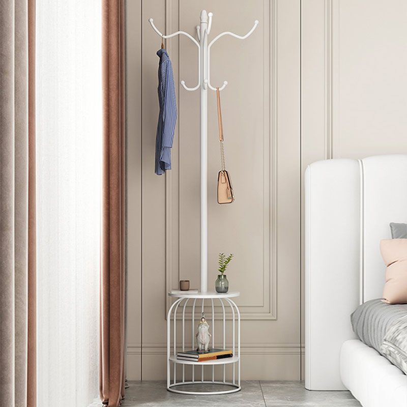 Modern Hall Tree with Hooks Birdcage Shape Entryway Kit Coat Hanger