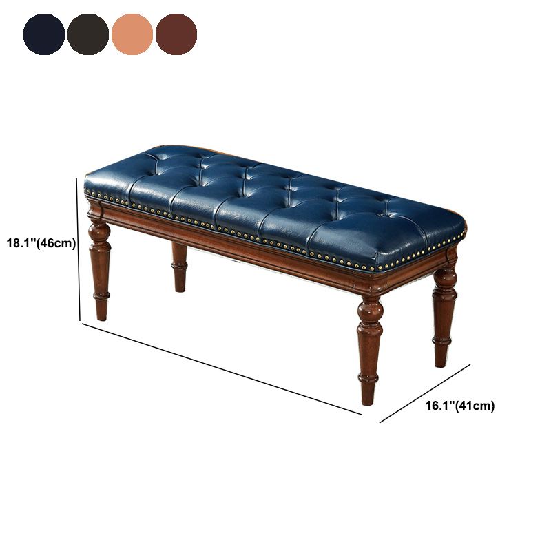 16.1" Wide Upholstered Seating Bench Traditional Entryway and Bedroom Bench with Cushioned