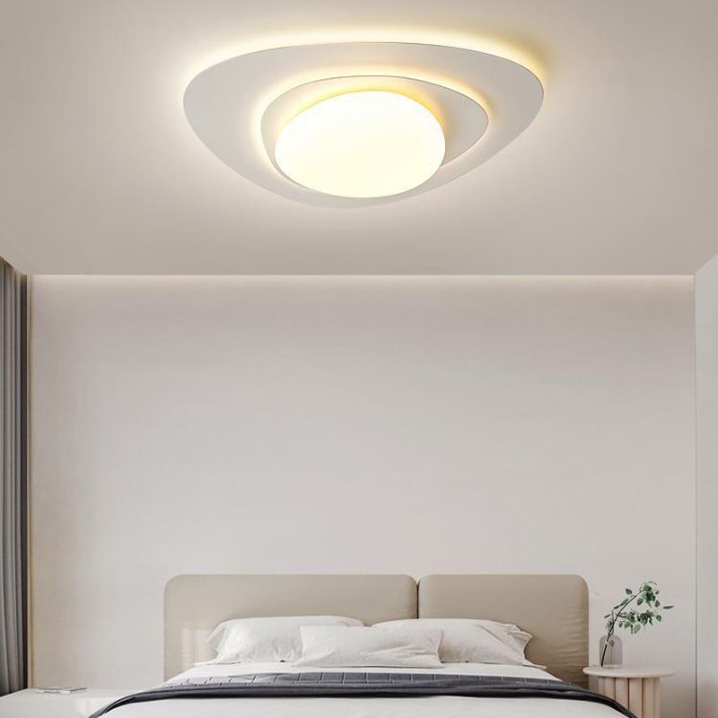 Modern 3 - Light LED Flush Mount White Iron and Acrylic Ceiling Flush