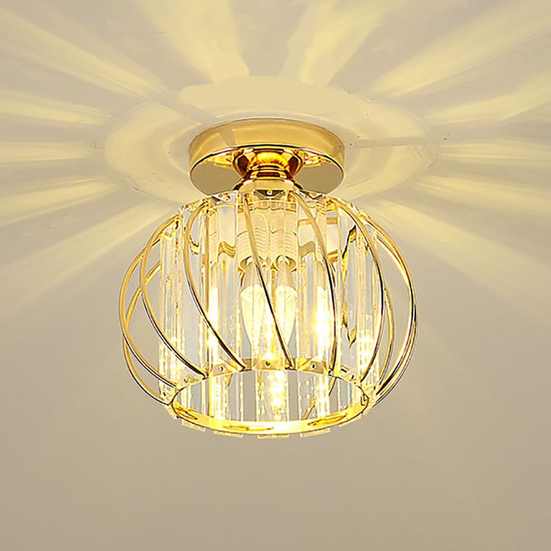 Modern Style Lantern Massimale Monte Light Fixture Crystal Aisle Soffitto Luce Fissaggio