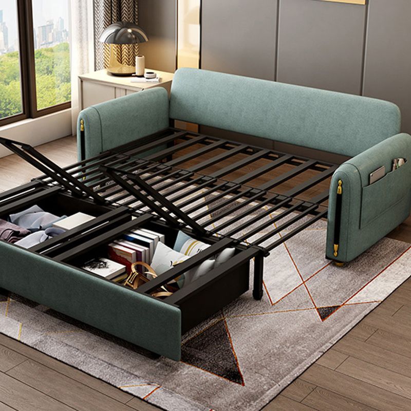 Contemporary Sofa Bed with Pillows and Storage for Apartment 35.43"