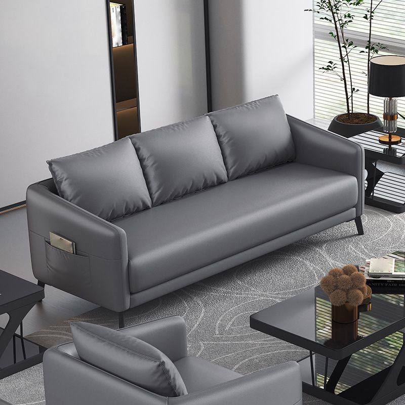 Modern Tuxedo Arm Sofa 27.55" D x24.80" H Sofa for Living Room