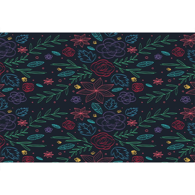 Tapis de carreaux de mosaïque bohème tapis en polypropylène multicolore tapis de support non glissant résistant à la tache résistante non glissable pour décoration domestique