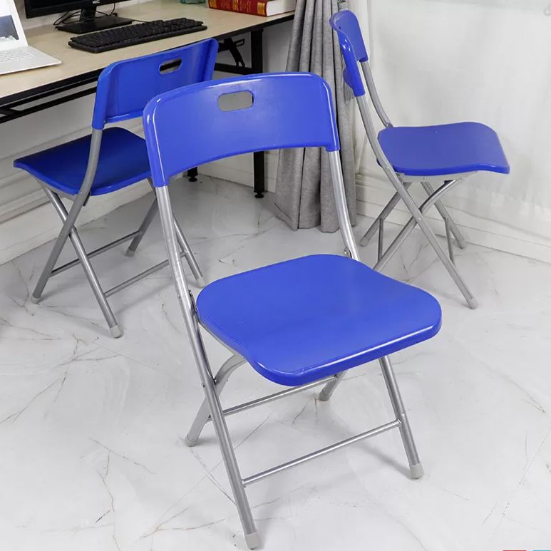 Modern Armless Upholstered Office Chair Plastic Low-Back Office Chair