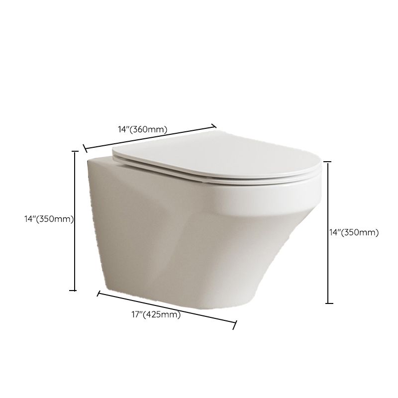 Modern White Ceramic Flush Toilet Wall Mount Toilet Bowl for Washroom