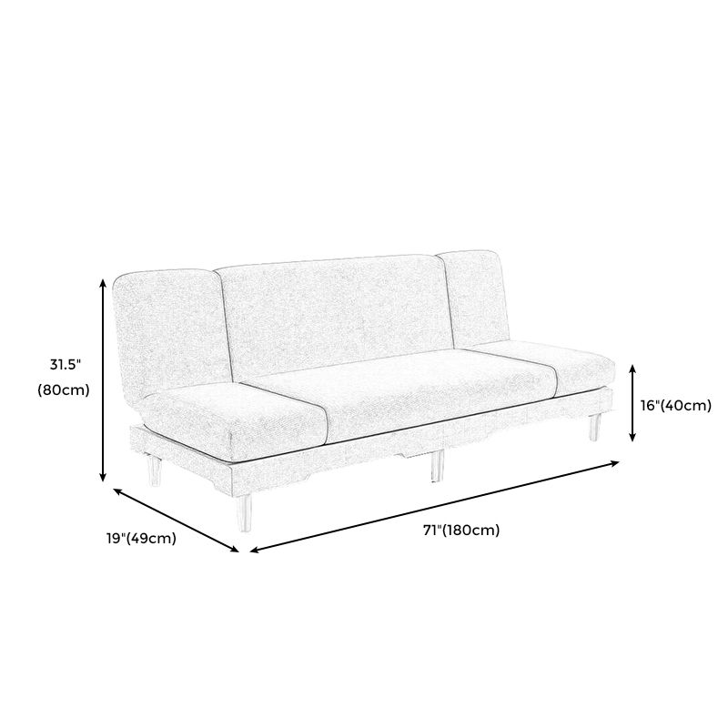 Moderne Holzbeine Sofa 2/3 Sitzer Armless Cabrio Sleeper Sofa