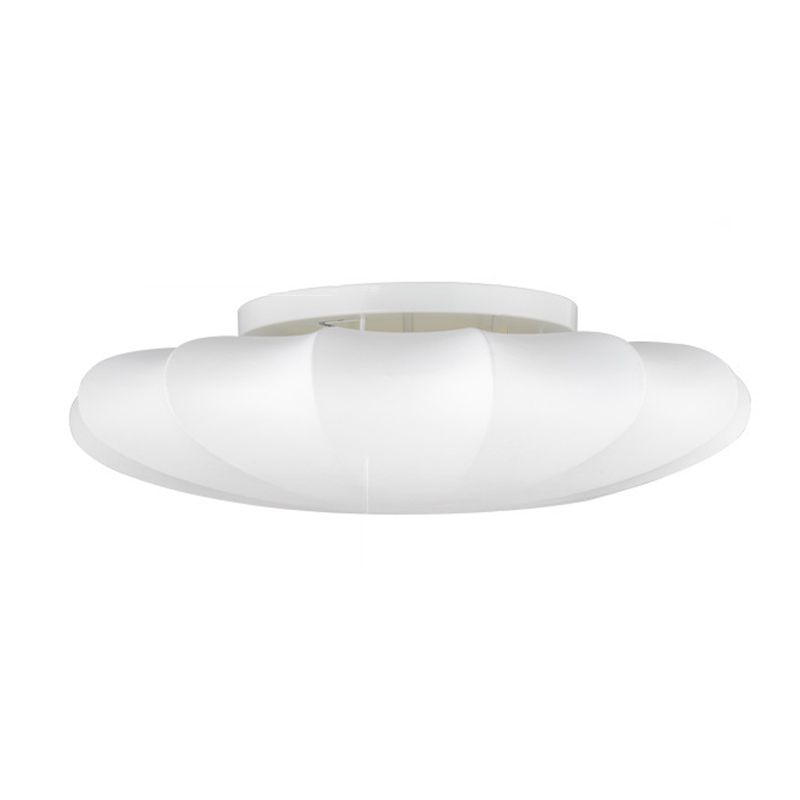 Nordic Style White Ceiling Light Iron Round Shape Ceiling Lamp for Bedroom