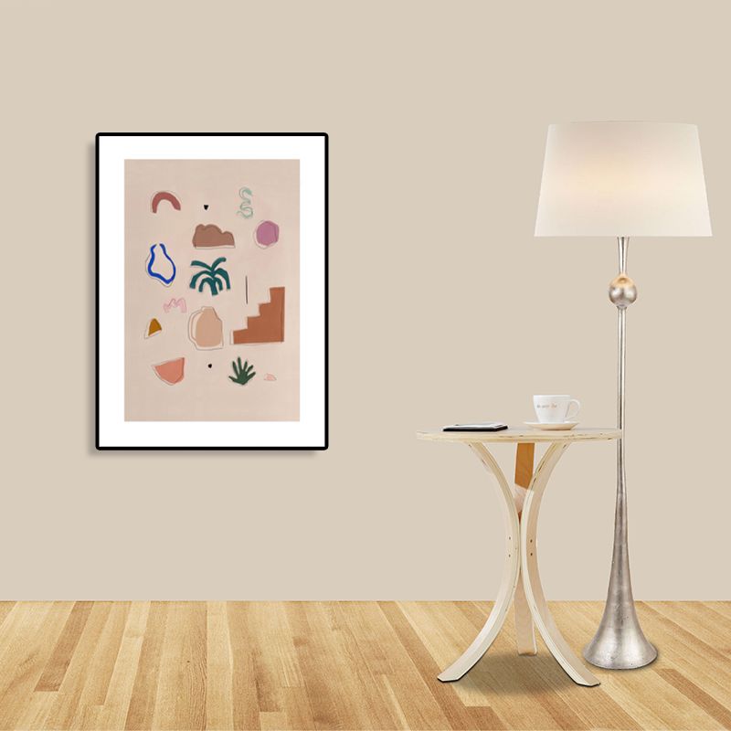 Nordic Wall Art Decor Brown Illustration Still Life Stuff Canvas Print for Sitting Room