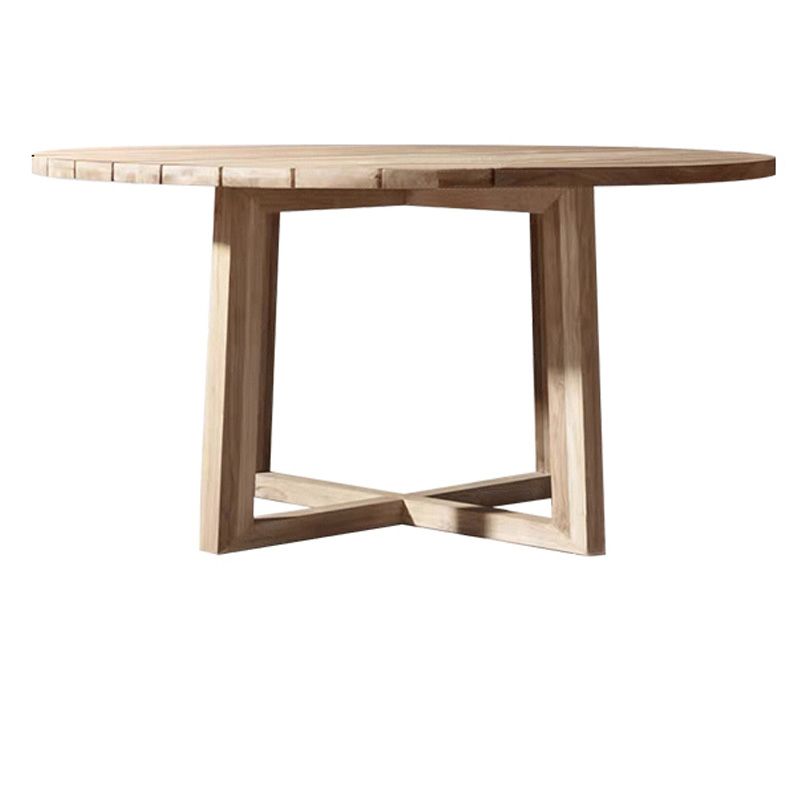 Solid Wood Dining Table with Water Resistant Contemporary Patio Table