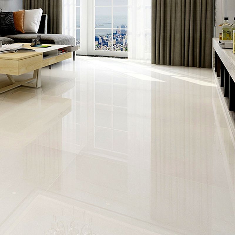 Modern Style Square Floor Tile Pure Color Straight Edge Waterproof Polished Floor Tile