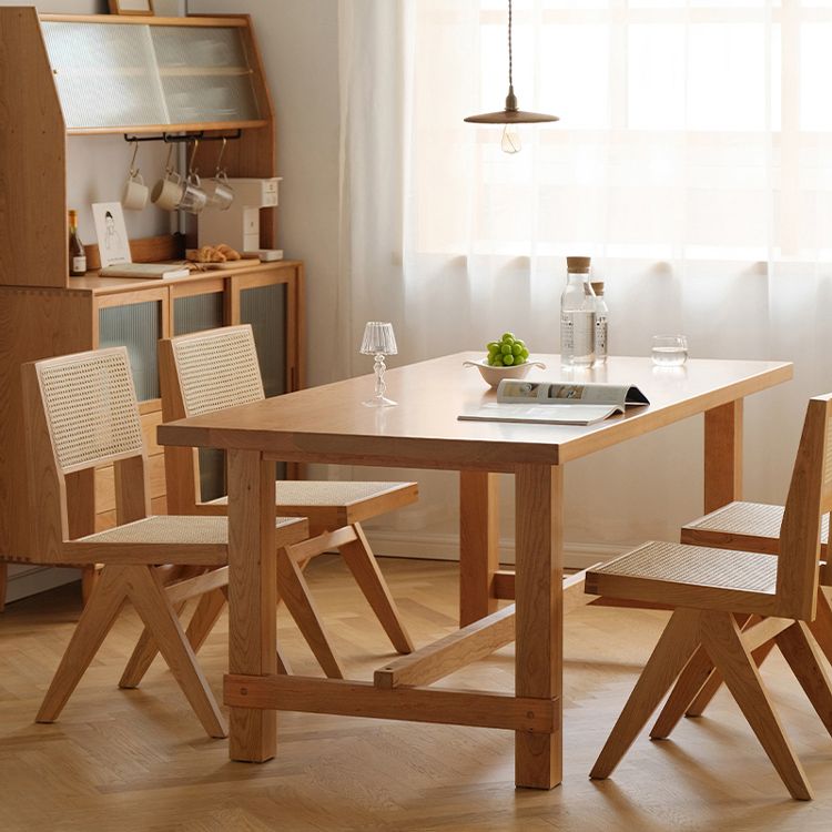 Armless Dining Chairs Modern Style Solid Wood Side Chairs for Dining Room