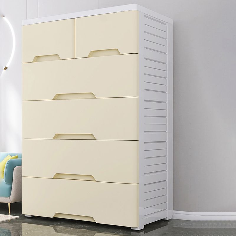 Contemporary Baby Dresser Plastic Vertical Kids Furniture with Drawers for Bedroom