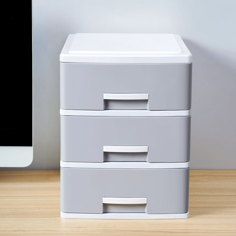 Modern Filing Cabinet Plastic Vertical File Cabinet with Drawers for Home Office