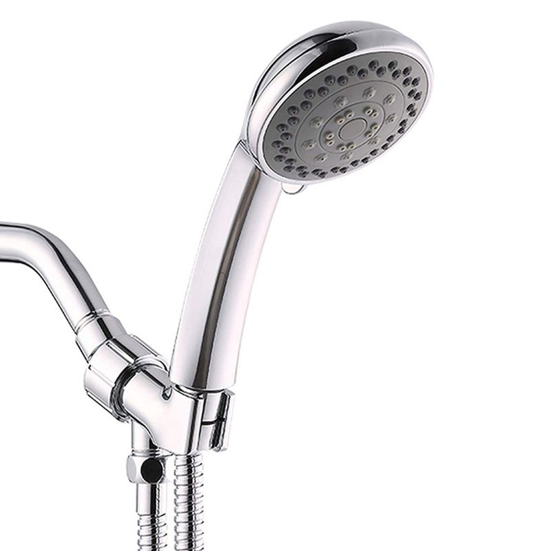 Round Handheld Shower Head in Silver Leak Resistant Wall-Mount Showerhead