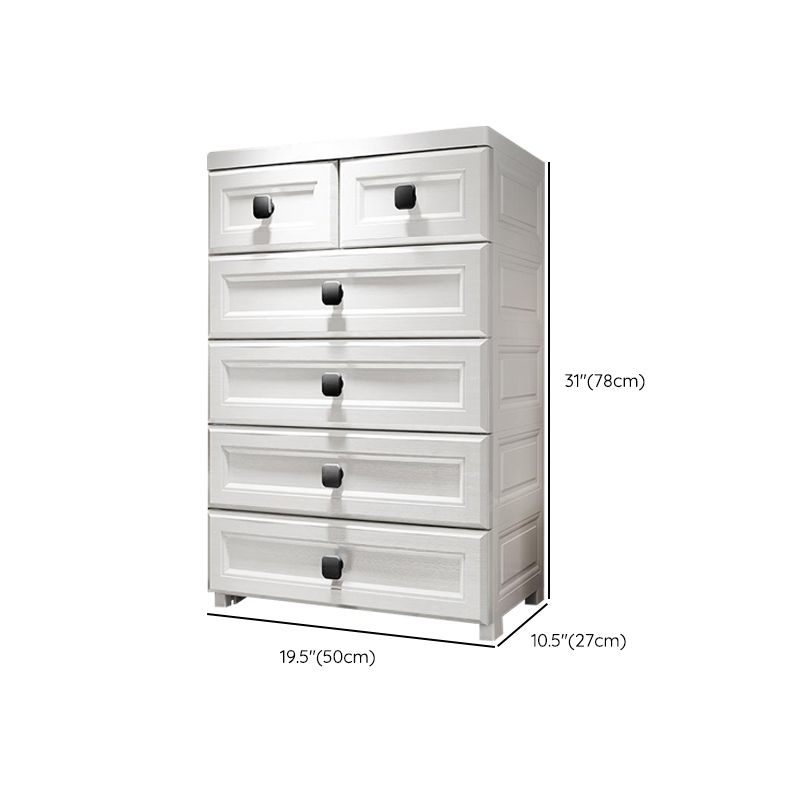 Ultra-Modern Vertical Kids Dressers Plastic Kids Furniture with Drawers for Bedroom