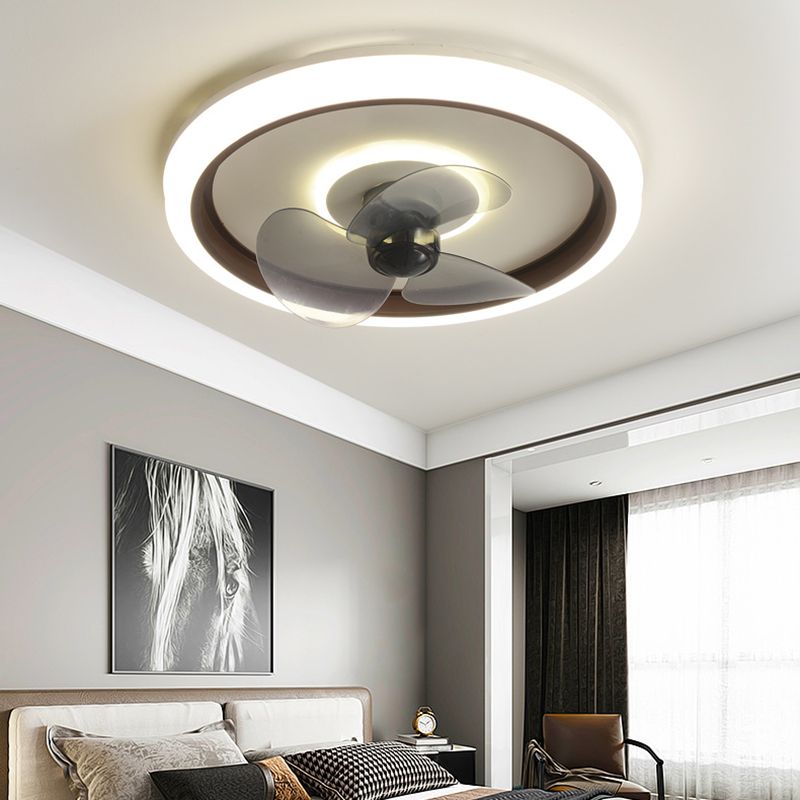 2 Light Ceiling Fan Light Modern Style Metal Ceiling Fan Light for Bedroom