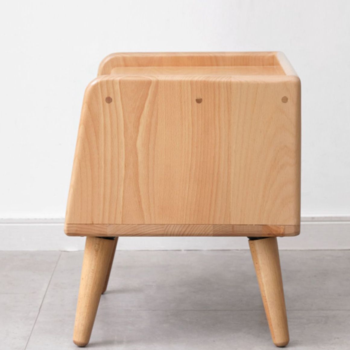 Solid Wood Bedside Table for Nursery Modern & Contemporary Kids Nightstand