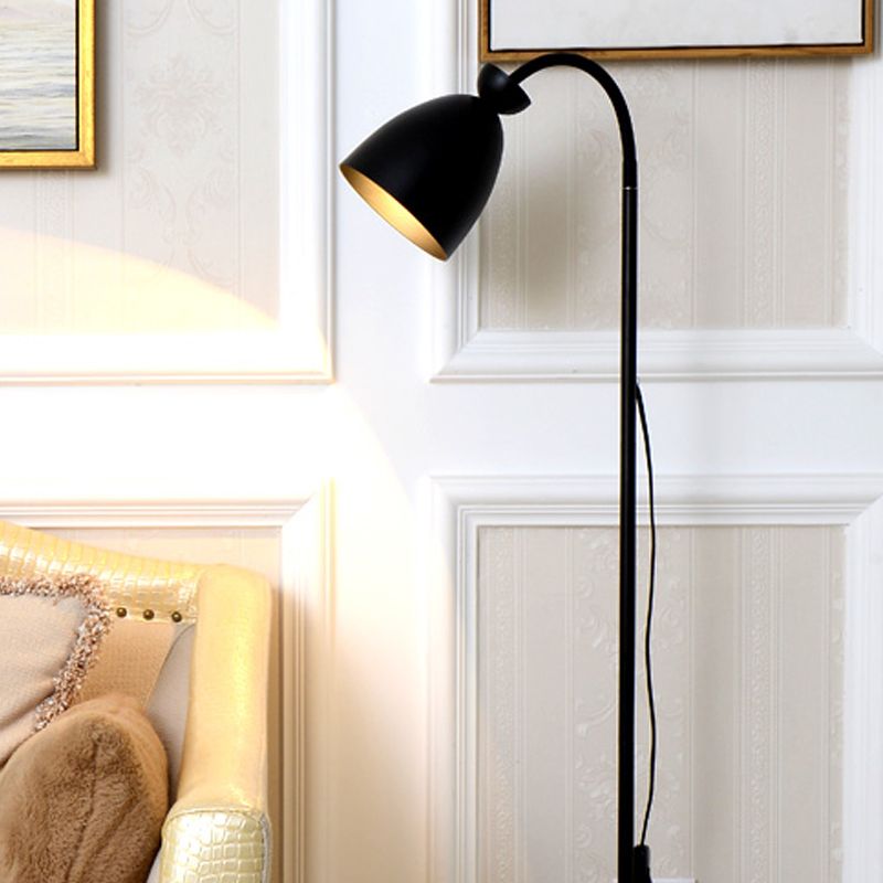 Macaron Metal Floor Reading Lamp 1-Light Floor Light for Living Room