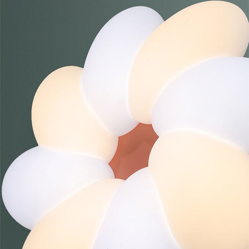 8-Lights Modern Style Flower Flush Mount Acrylic Ceiling Light for Bedroom