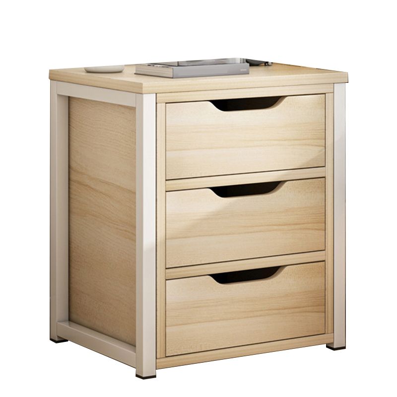 Contemporary Drawer Storage Bedside Cabinet Wood Nightstand for Bedroom