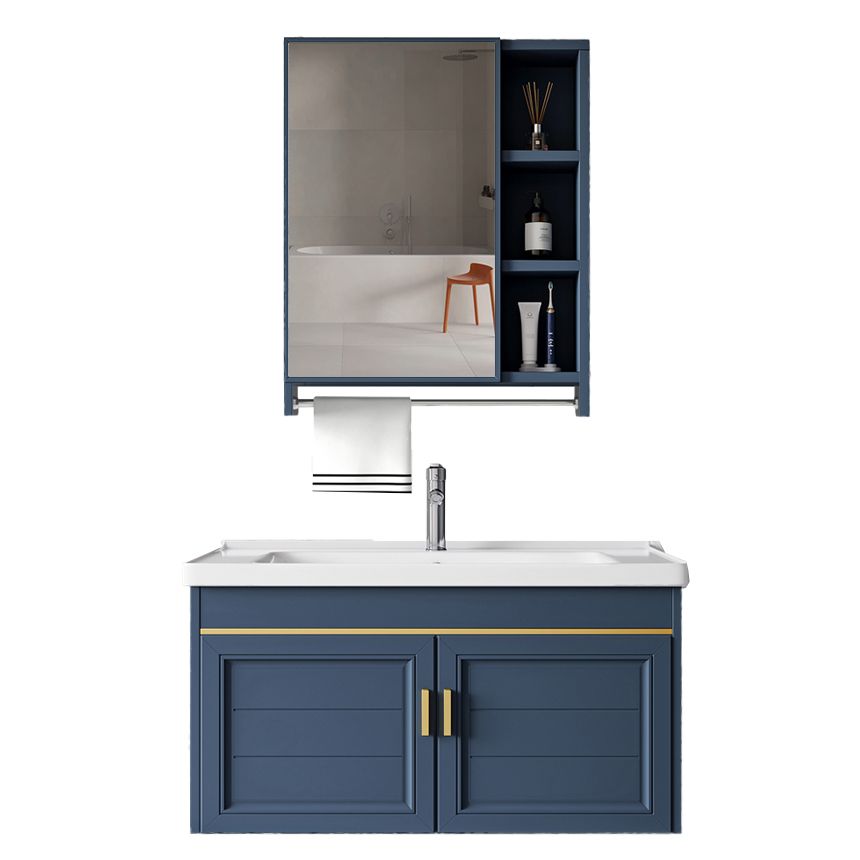 Bathroom Vanity Set Ceramic Sink Drawer Mirror Vanity with Faucet