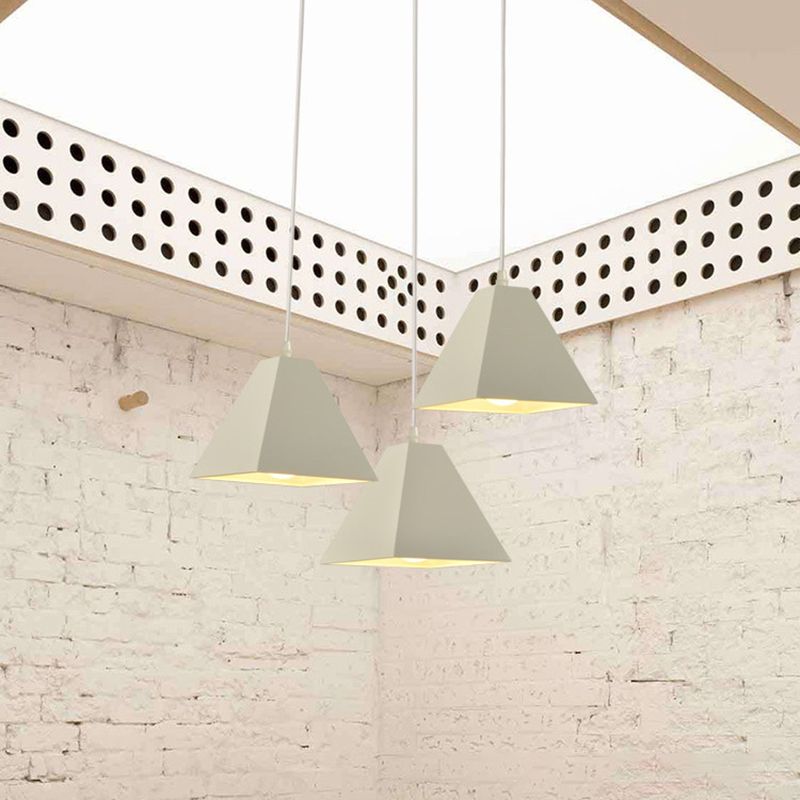 Industrial Style Geometric Shape Pendant Lighting Metal Pendant Light for Bedroom