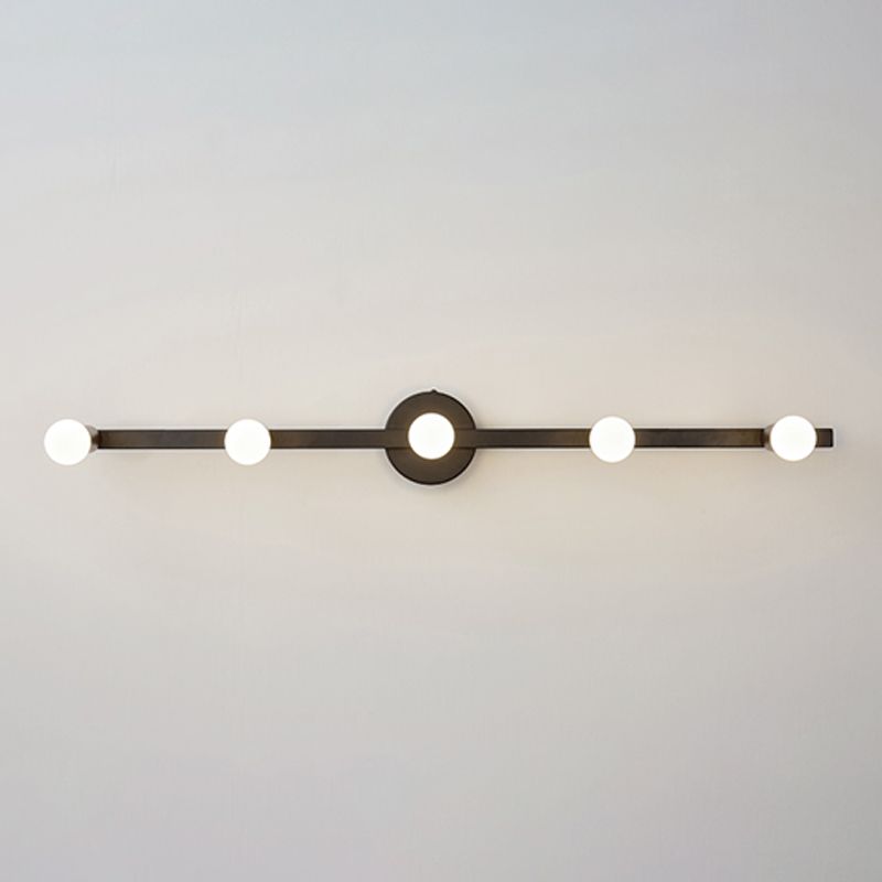 Linear Shape Metal Wall Sconce Modern Multi Lights Mirror Wall Mounted Lighting in Gold