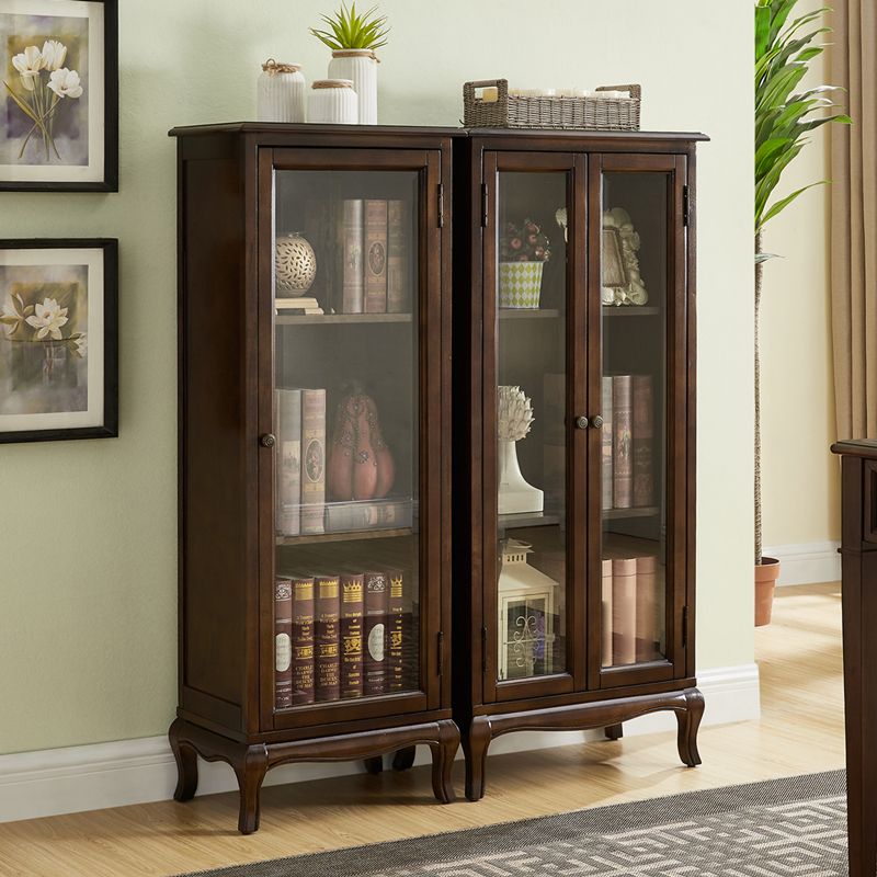 Traditional Solid Wood Cabinet Multi-shelf Display Buffet Cabinet for Living Room