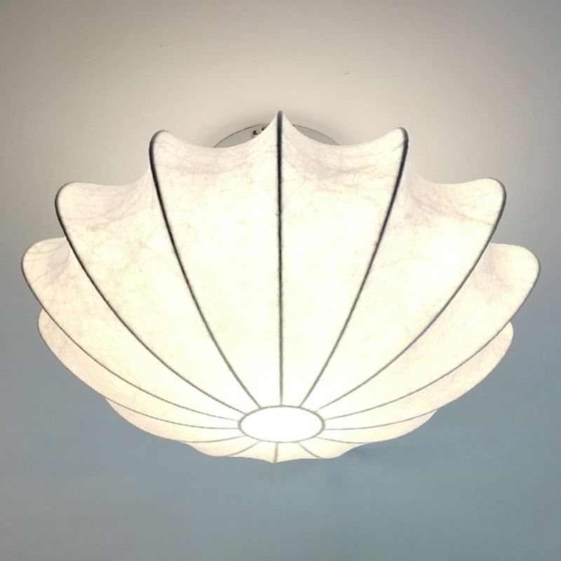 Nordic Style White Ceiling Light Iron Round Shape Ceiling Lamp for Bedroom