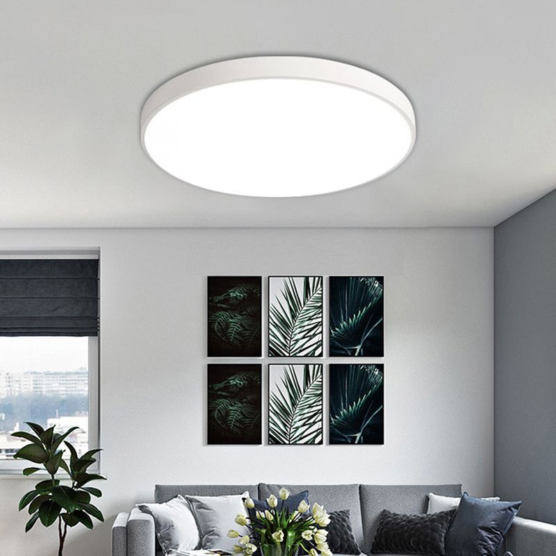 Nordic Acryl Ronde Plafond Licht Smeedijzeren Slaapkamer Flush Mount Plafond Licht