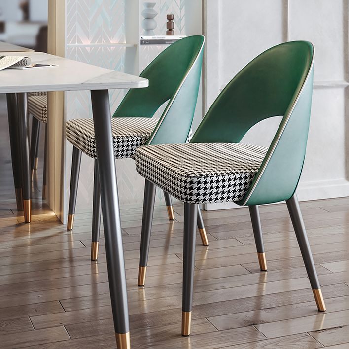 Contemporary Open Back Dining Chair Upholstered Side Chair for Dining Room