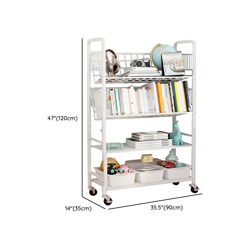 Scandinavian Metal Book Shelf Freestanding Standard Kids Bookcase