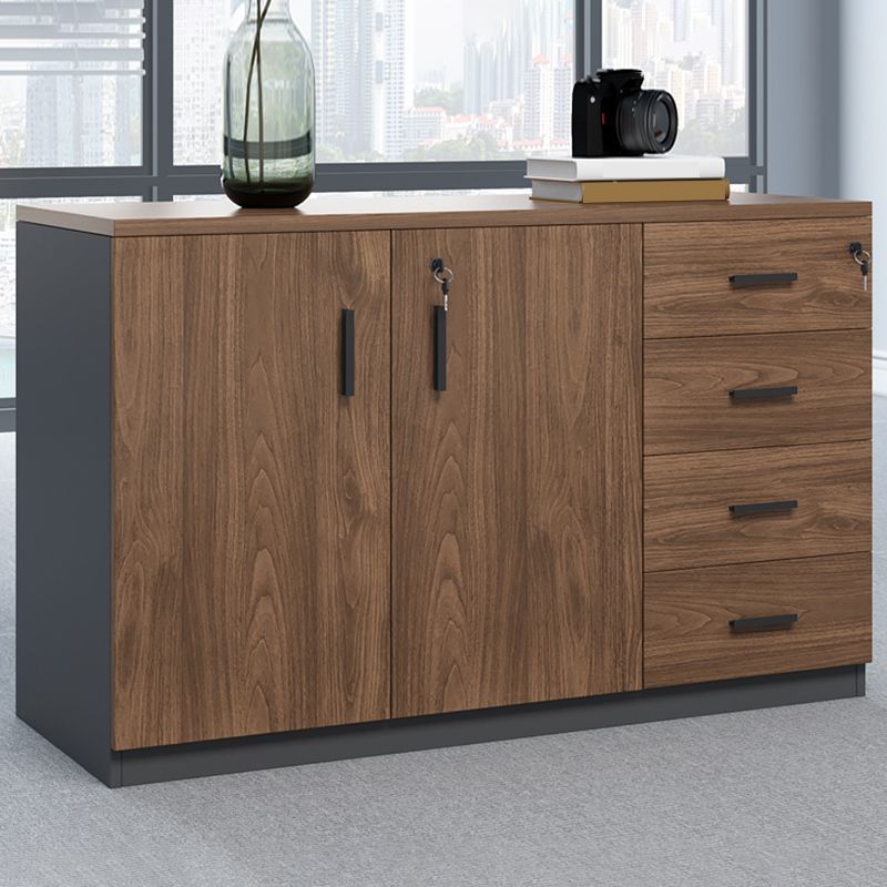 Modern Wood Cabinet with Lock and Storage Lateral Filing Cabinet