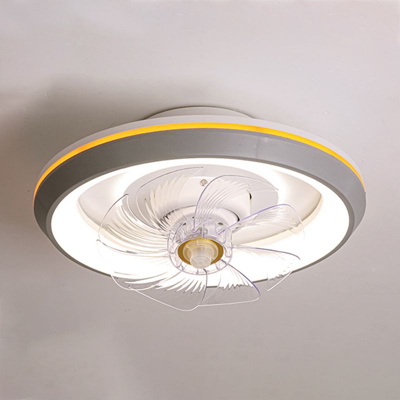 Metal Round Ceiling Pendant Modern Style 2 Lights LED Flush Lights