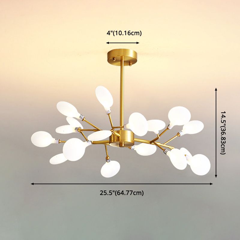 Leaf Chandelier Light Fixture Modern Designer Plastic Pendant Lighting for Restaurant