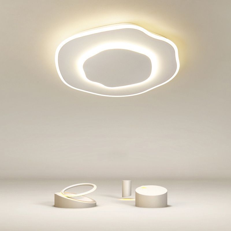 2 - Light Cloud Shape LED Flush Mount in Matte White Iron Modern Ceiling Flush