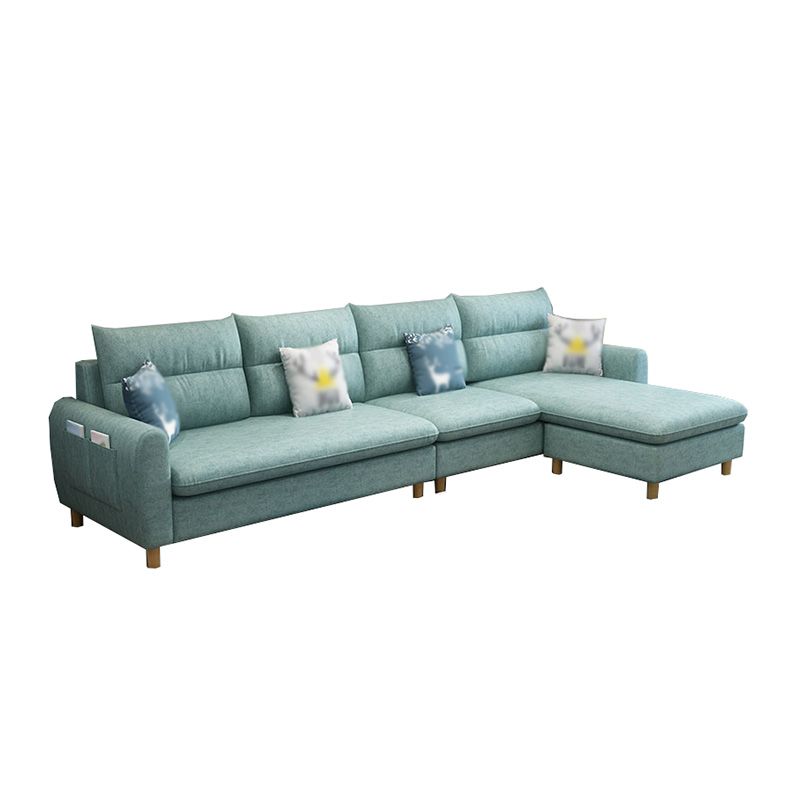 106.3" W √ó 55.9" D √ó 33.5" H High Back Square Arm Sectional with  Storage